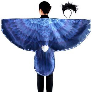 5341 Double-sided Printing Adults Parrot Costume Bird Wings